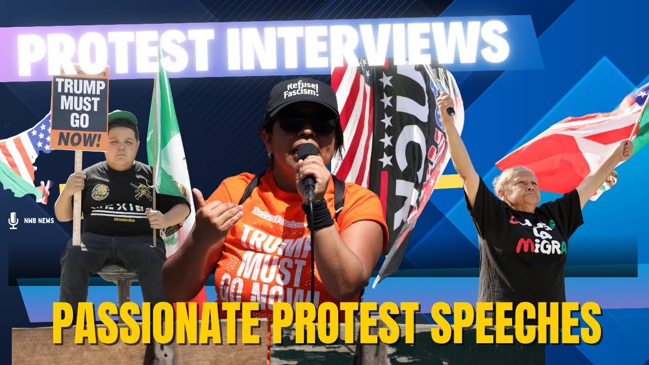 Protest interviews downtown Los Angeles July 4, 2025 #50501movement #refusefacismla #50501_socal