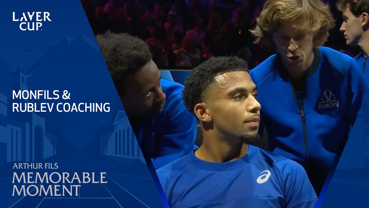 Monfils & Rublev Coaching Fils | Laver Cup