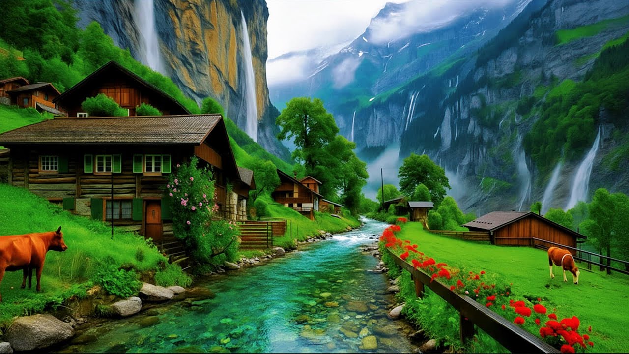 🌧️ Rainy Day in SWITZERLAND 4K | ENGELBERG – Walking in the Rain | Most Beautiful Village in Swiss
