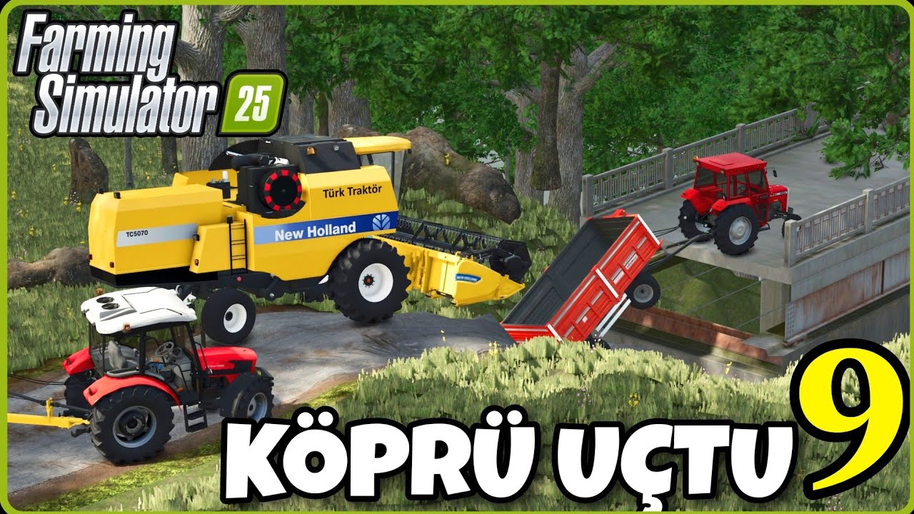 TARLAYA GİDEN ASMA KÖPRÜ UÇMUŞ ● KÖPRÜNÜN HER İKİ UCUNDA DA TOPRAK KAYMIŞ Farming Simulator 25
