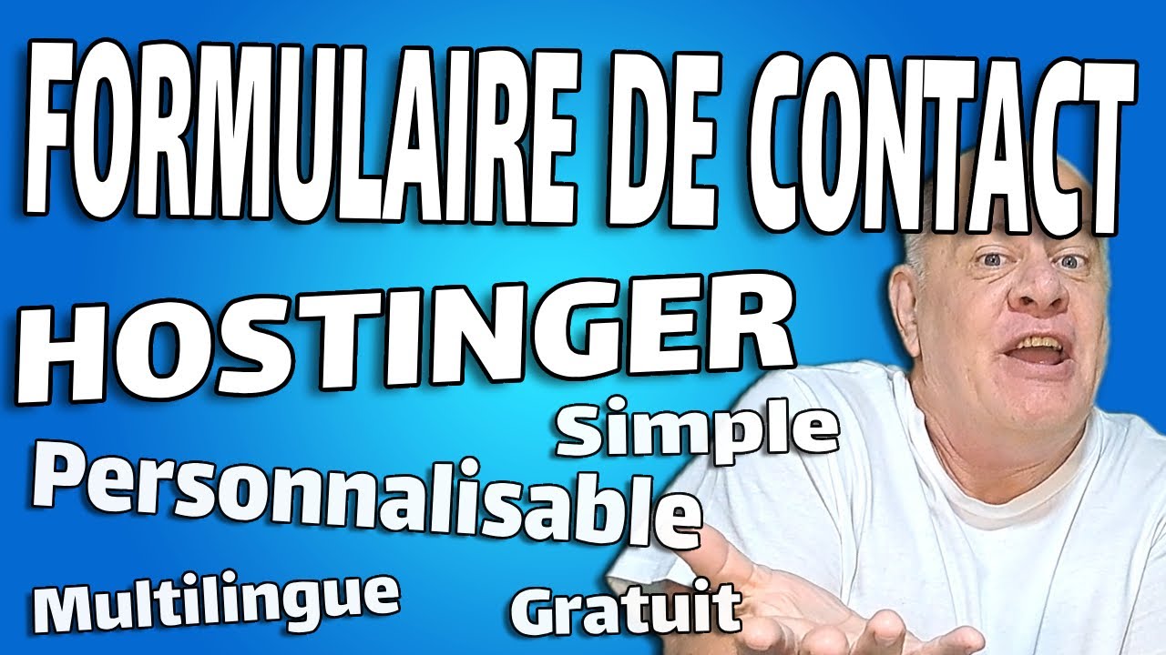 Formulaire de contact Hostinger, simple et personnalisable