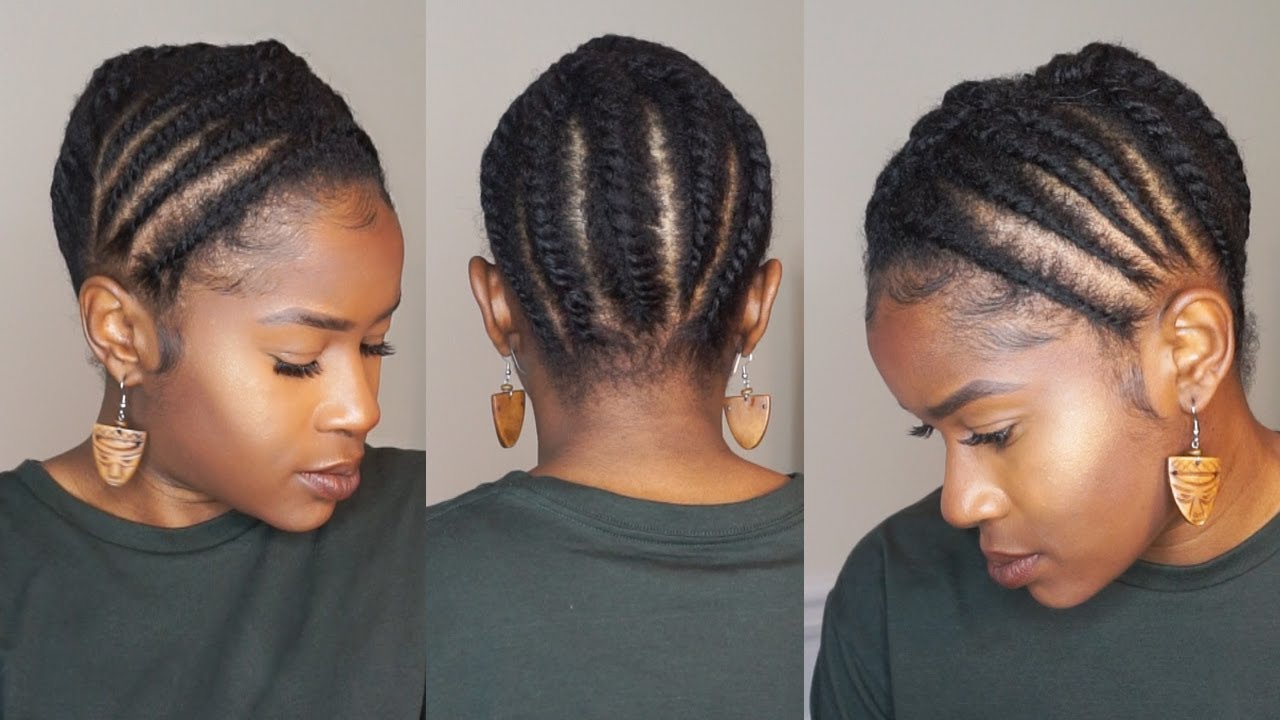 Updo Flat Twist Protective Style on Short (Fine) 4C Natural Hair!!!|Mona B.