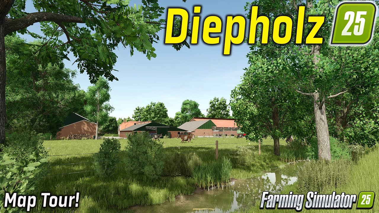 GREAT LOOKING MAP!! Diepholz 25!! NEW MOD MAP! (TOUR/REVIEW!) Farming Simulator 25