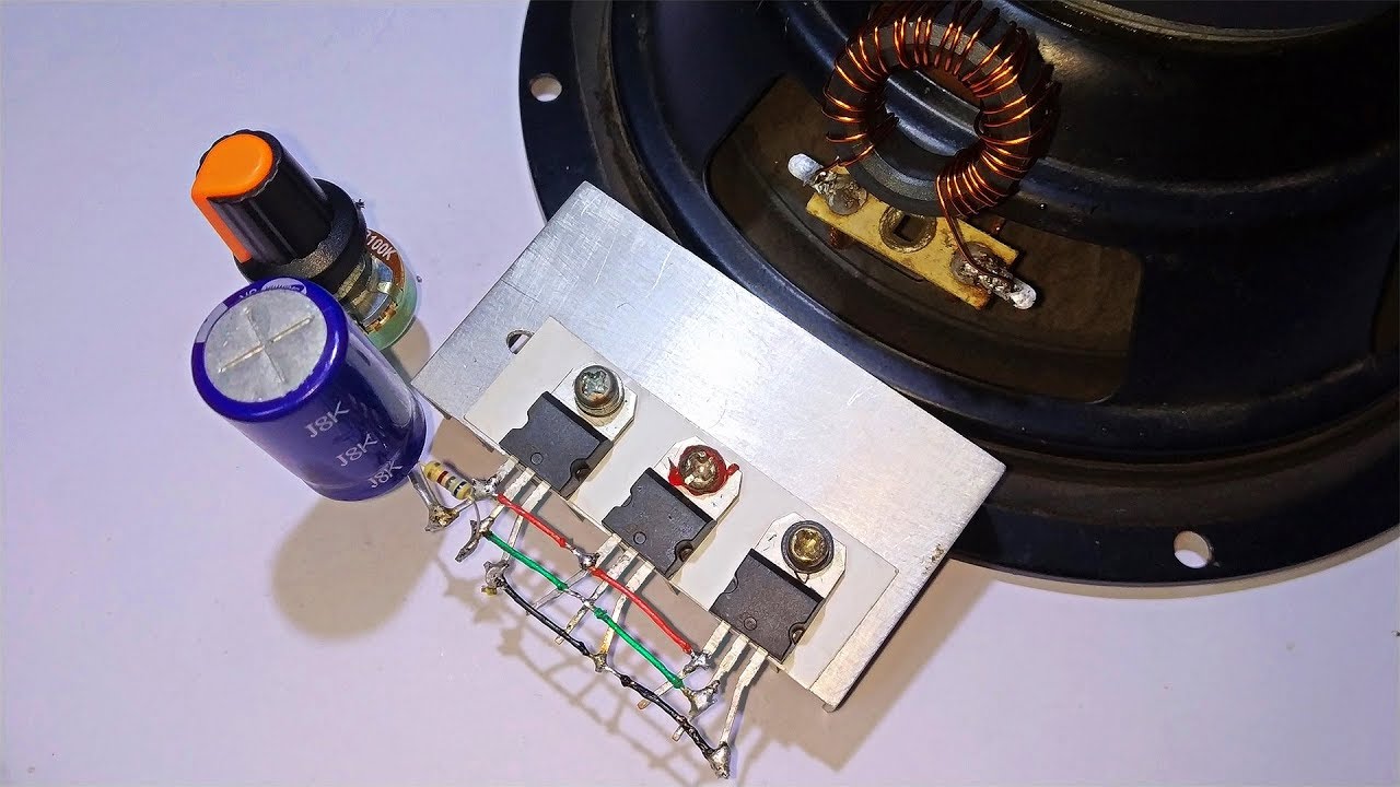 How To Make Powerful Amplifier Circuit Using Triple MJE 13007 Transistor