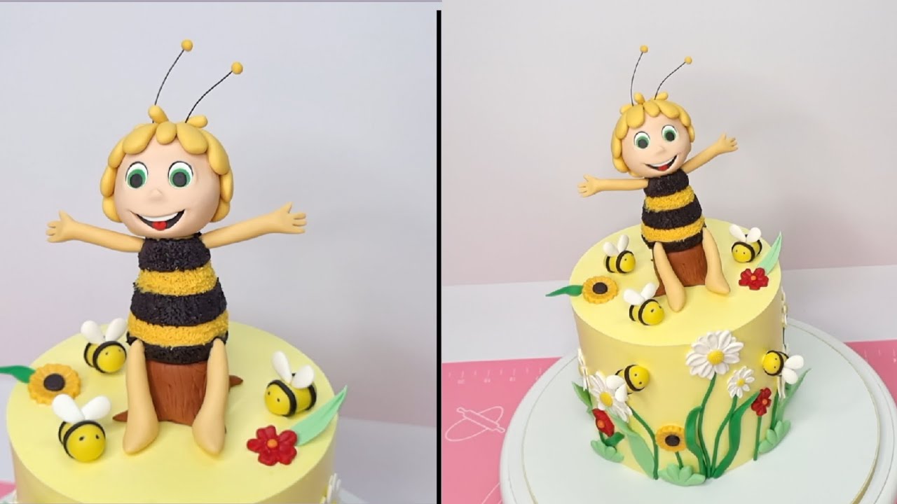Maya the Bee: The Most Artistic Fondant Cake Topper Tutorial You've Ever Seen! 🐝✨🎂