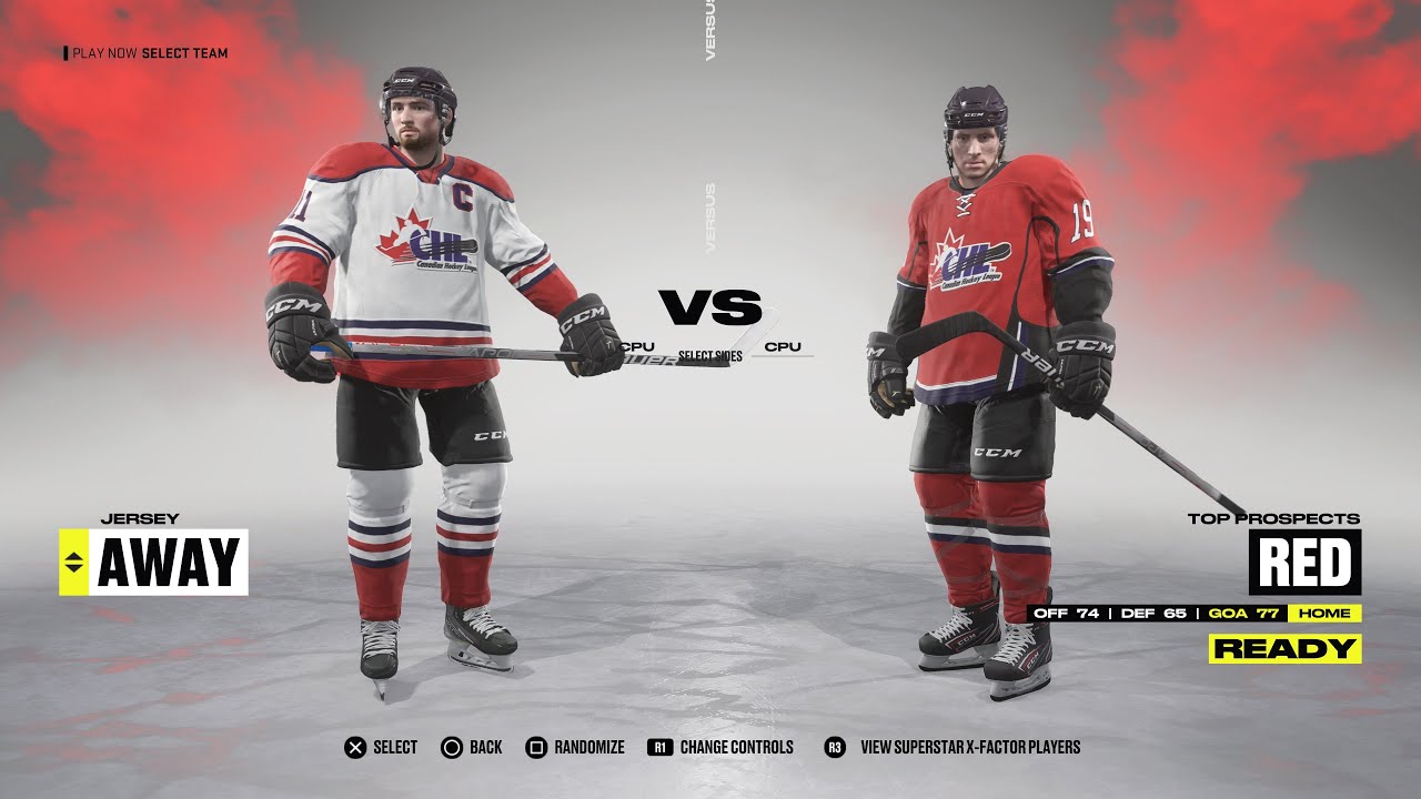 NHL 21 CHL Red/White Prospects Game