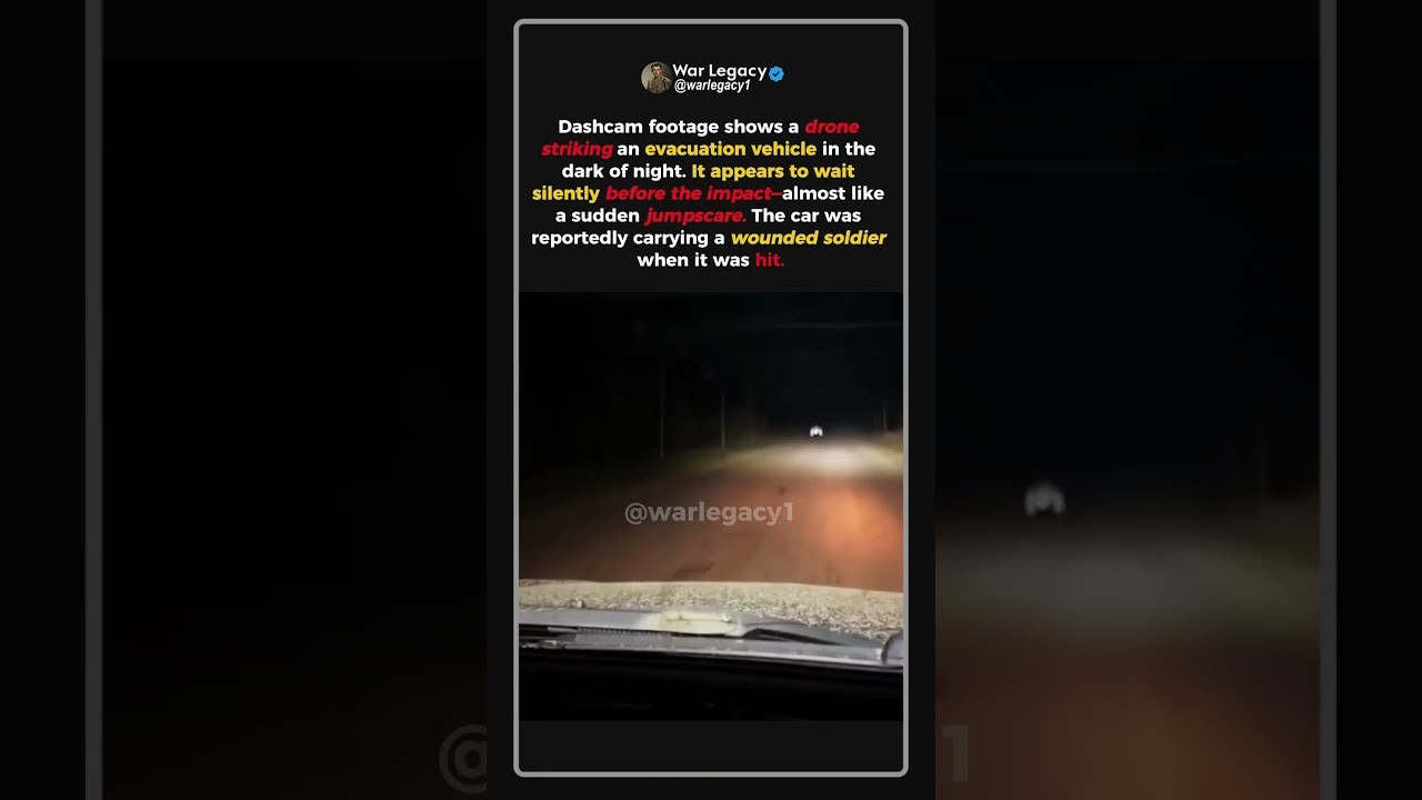 Night Drone Strike Feels Like a Jumpscare on Dashcam #shorts