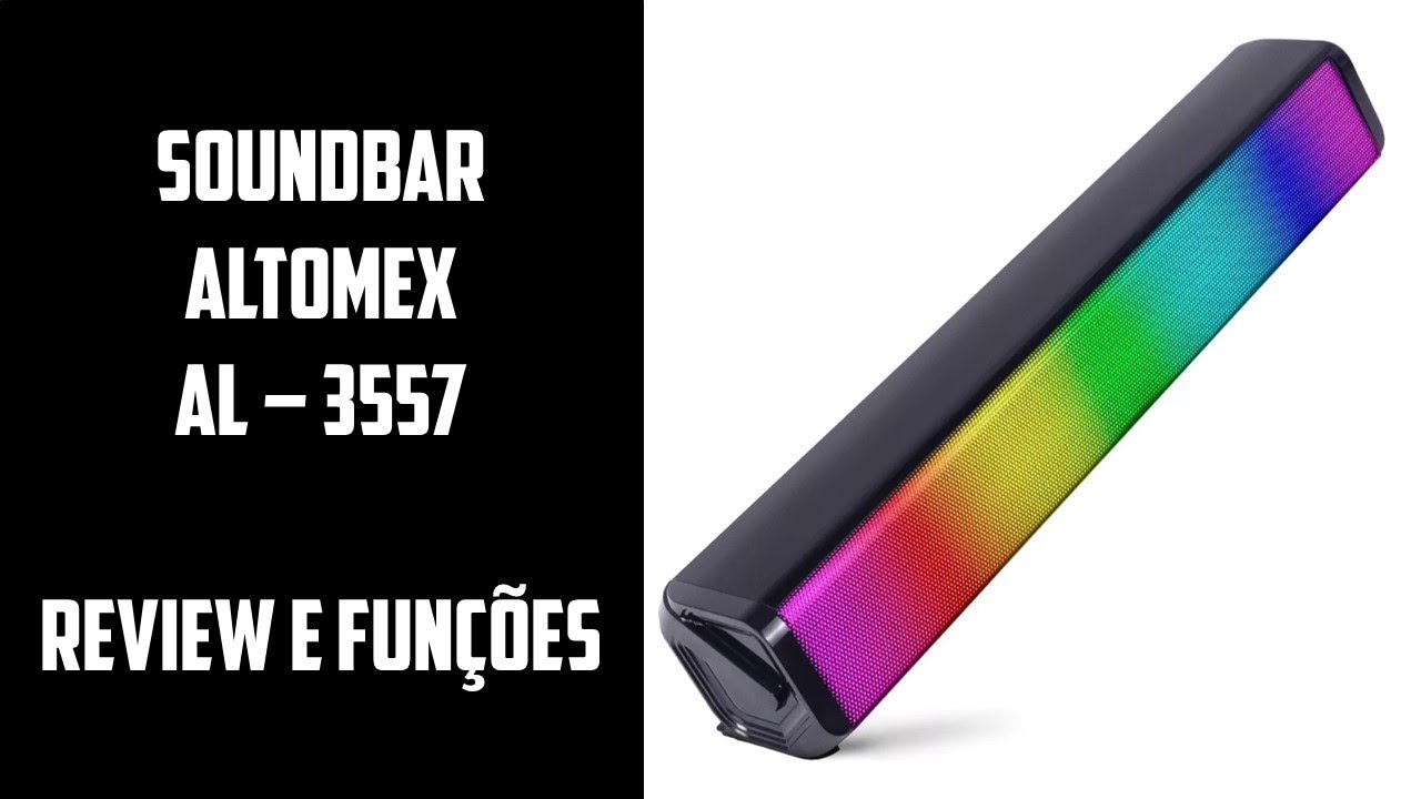 SOUNDBAR ALTOMEX AL-3557, CAIXA BLUETOOTH, CAIXA DE SOM - REVIEW E FUNÇÕES