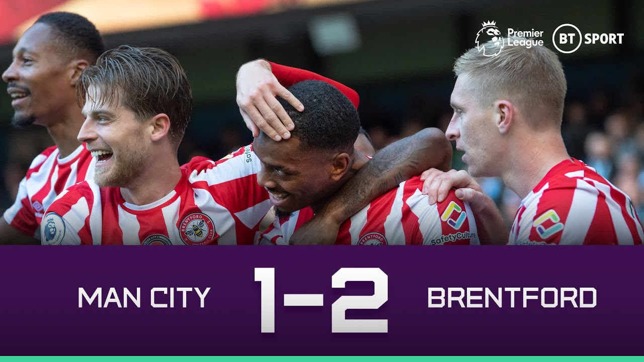 Man City v Brentford (1-2) | Toney brace secures away win at Etihad | Premier League Highlights