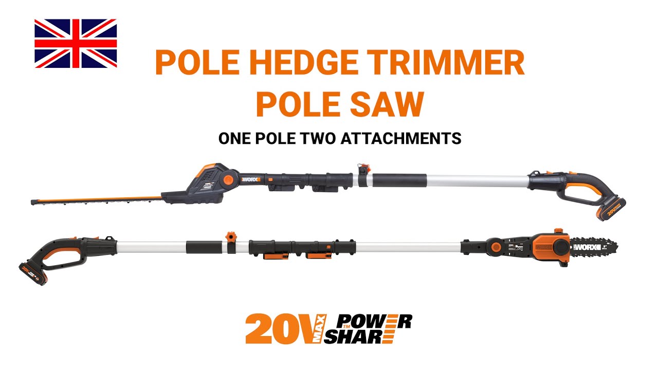 WORX WG252 349  POLE HEDGE TRIMMER _ POLE SAW EN
