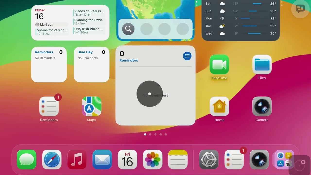 Widgets on iPadOS 26