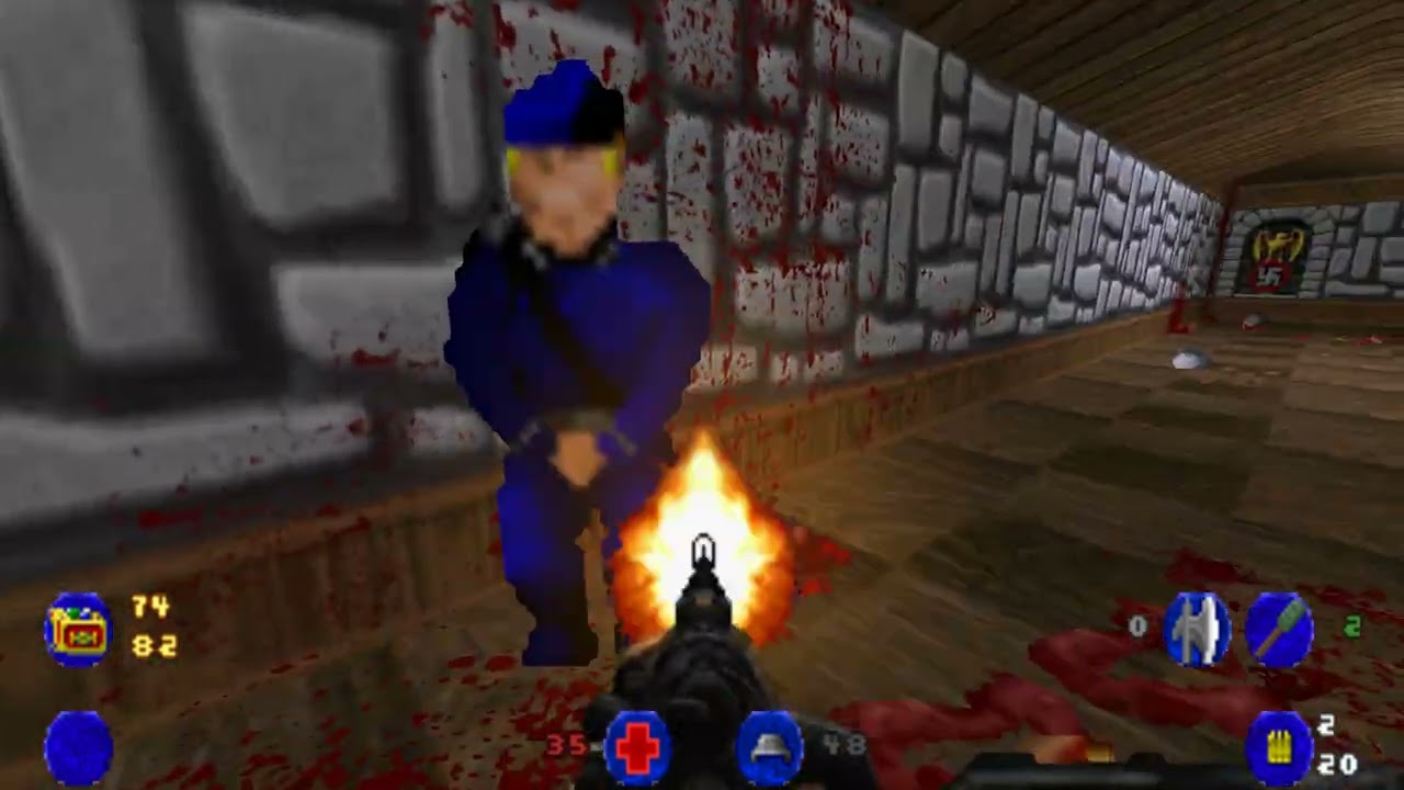 Brutal Wolfenstein 3D (2014) Episode 5: Trail of the Madman Retro Game Session