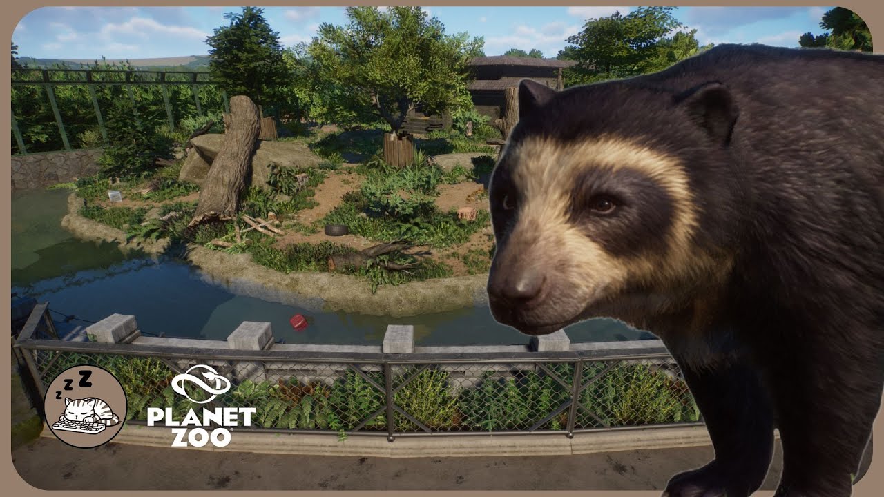 Building a realistic SPECTACLED BEAR Habitat | Planet Zoo Speedbuild | Leuchenzee Zoo