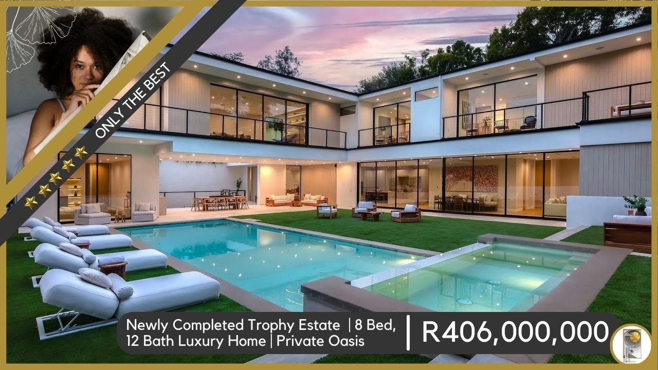 Newly Completed Trophy Estate with 8 Bedroom & 12 Bathroom, Luxury Home worth R406 Million