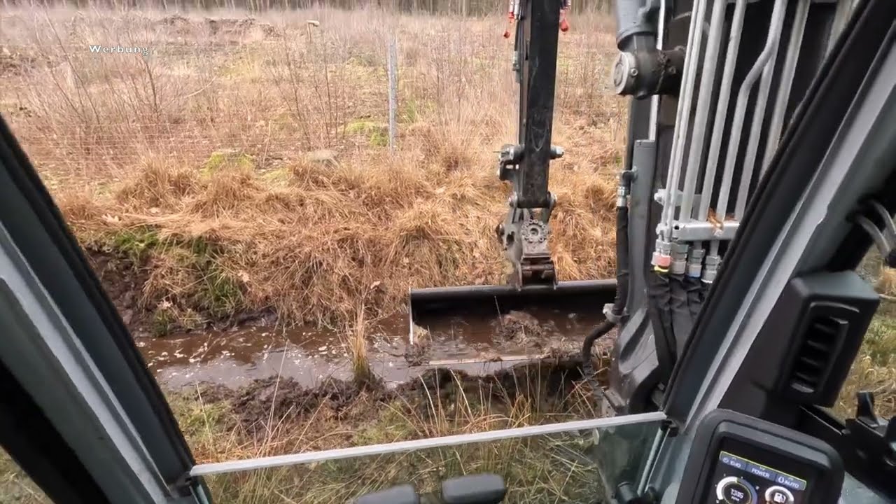 Graben instand setzen mit Wacker Neuson ET 65 - Teil 1/2 - Cabview