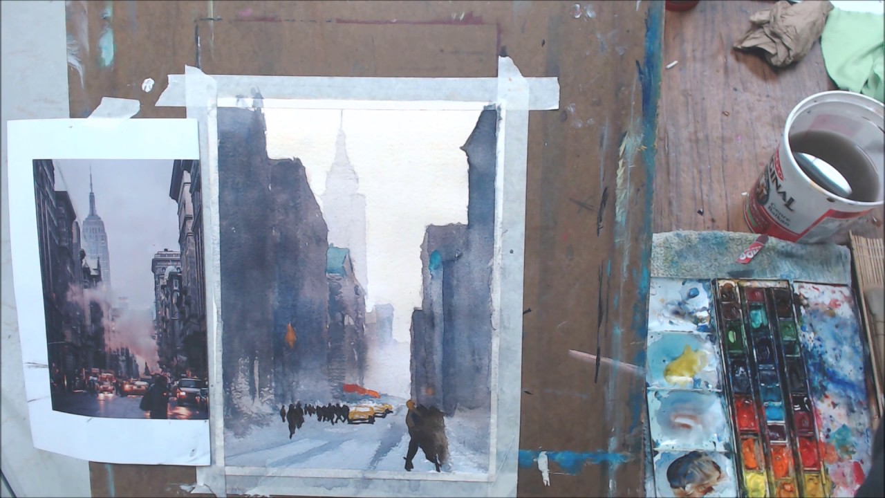 NY, Class Watercolor Demo