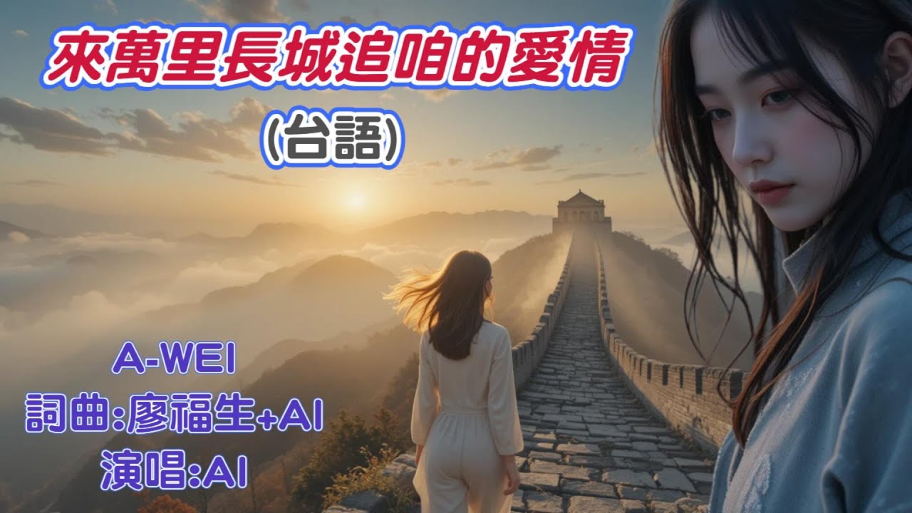 [Music]來萬里長城追咱的愛情 | A-WEI原創台語MV(251014) | 感謝客製化夥伴廖福生|留言，客製化創作你的歌曲 #aimusician #台語#閩南語