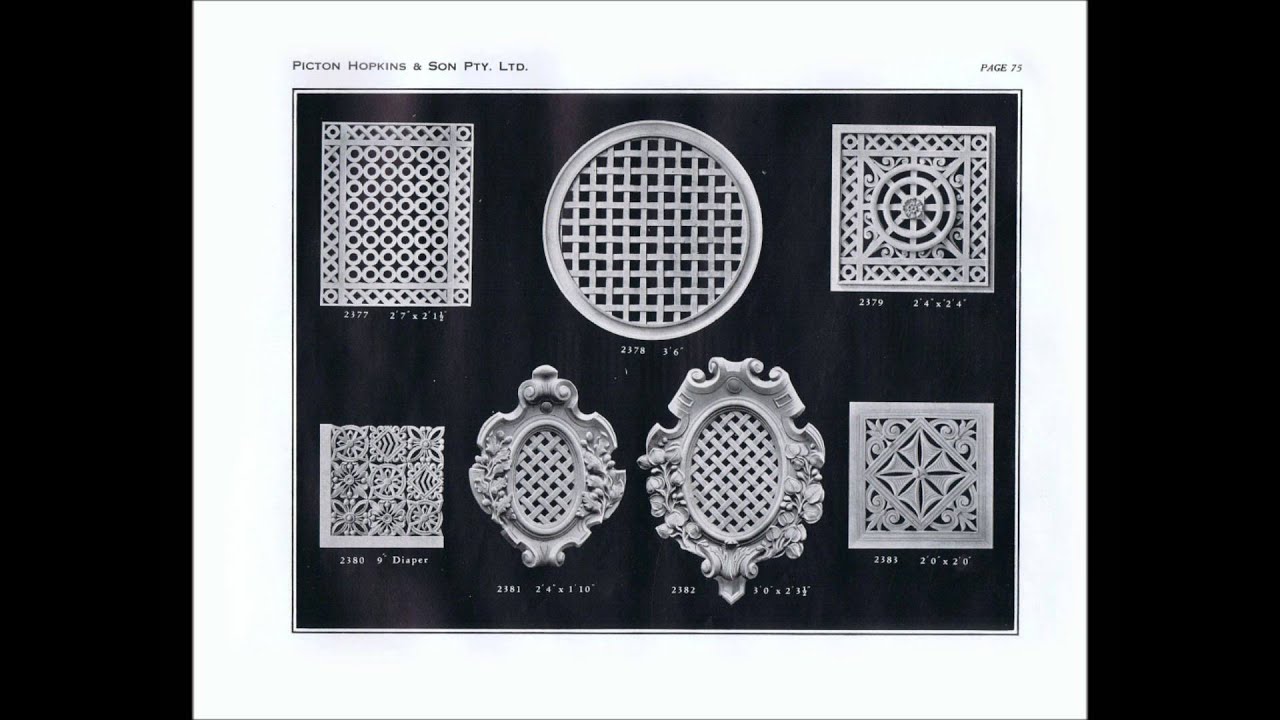Plastering Picton Hopkins Richmond  - Decorative Plaster Designs circa 1927 Historical