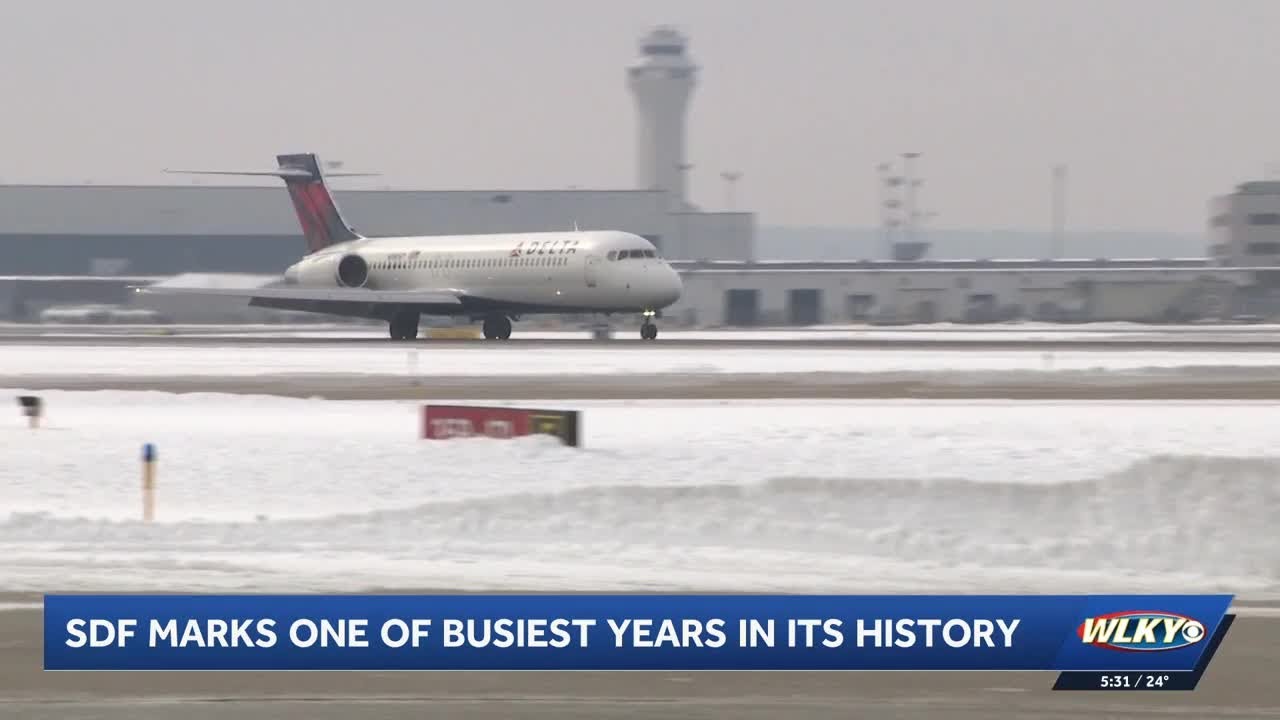 Louisville airport celebrates one of its busiest years in history