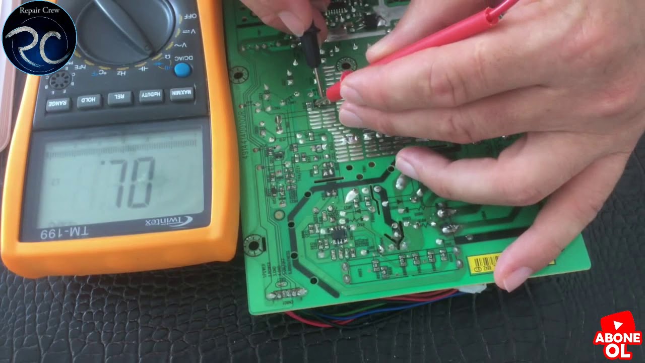 LG Flatron monitör Power (Besleme) kart tamiri, Schottky diyot, smd sigorta değişimi, arıza tespiti