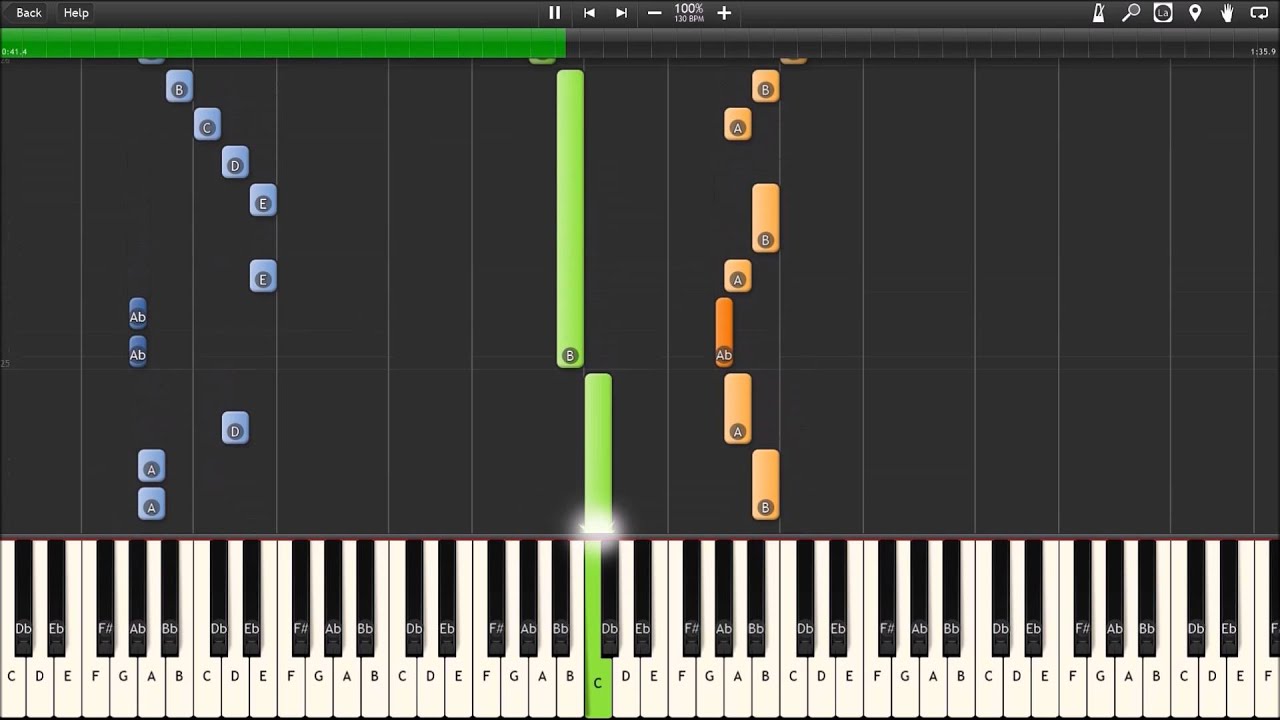 Sonic & Knuckles - Sandopolis Zone Act 2 on Piano (Synthesia) (3 Parts)