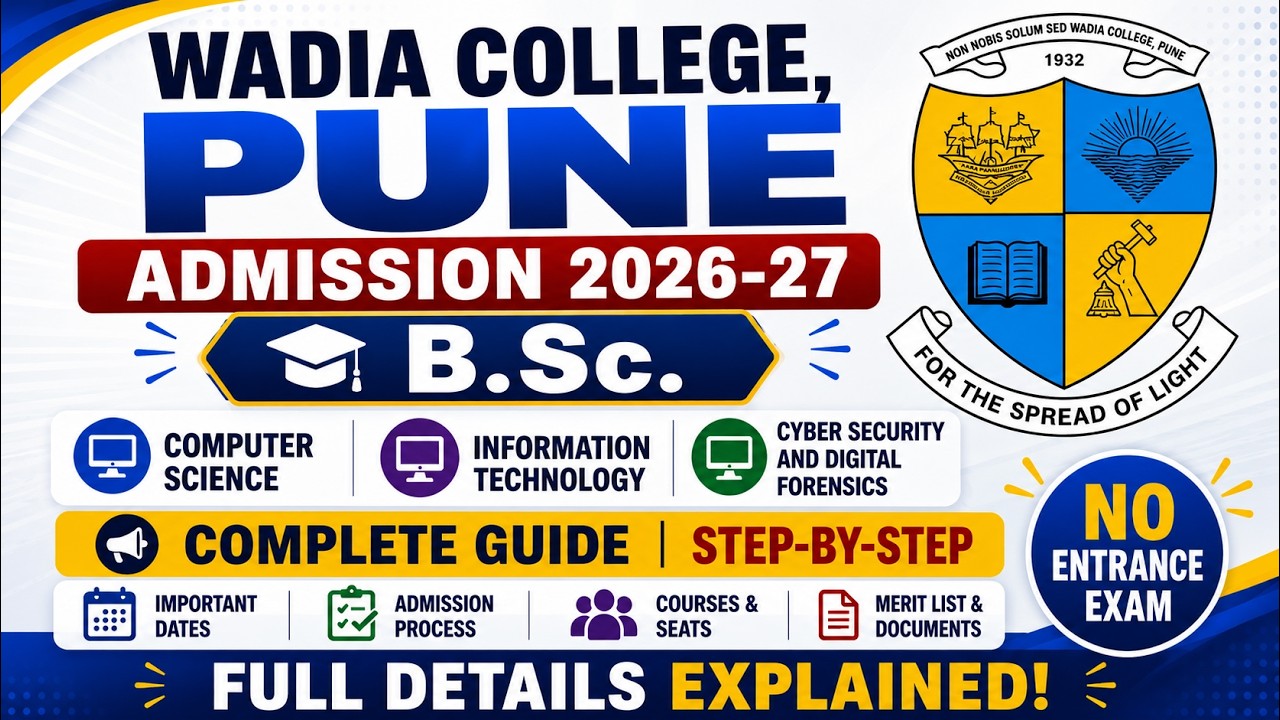 Wadia College Pune Admission 2026-27 Full Guide | FYBSc Computer Science & IT