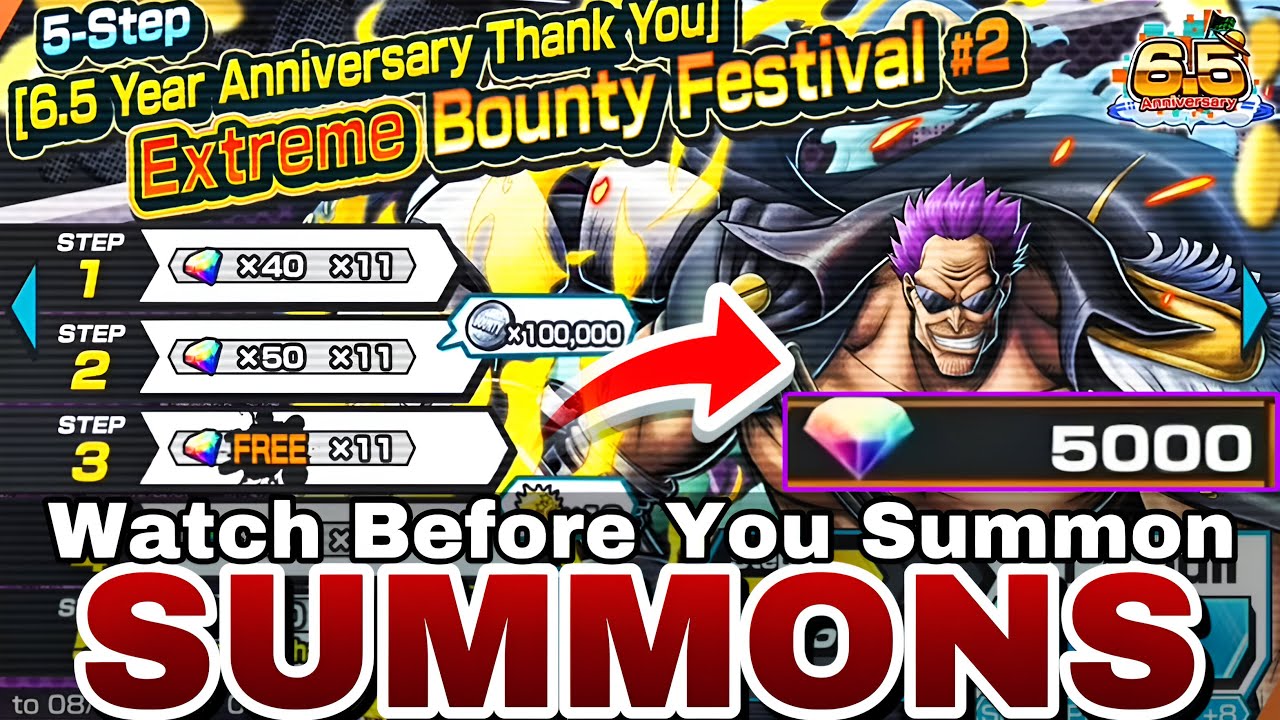 Going All Out On Buffed Ex Zephyr Film Z Summons(Worth It?) In 6.5 Anniversary One Piece Bounty...
