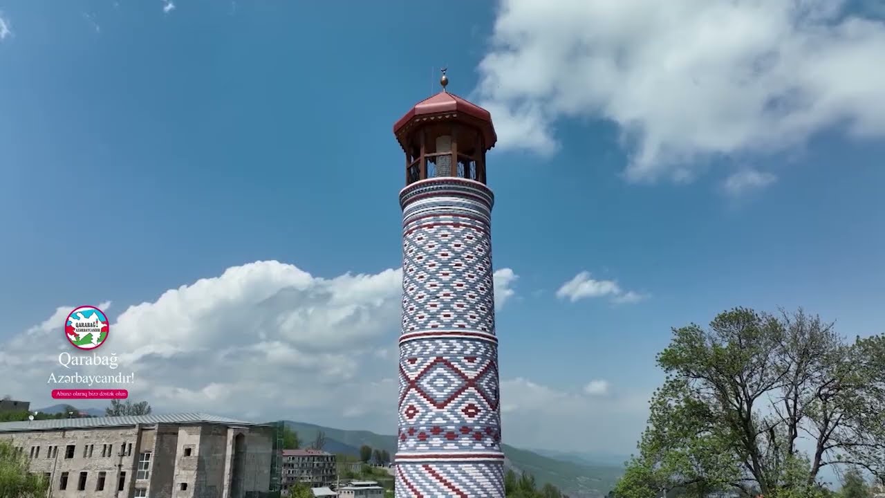 Şuşa Şəhərində Saatlı Məscidi Təmirdən sonra belə g&ouml;r&uuml;n&uuml;r | #2023