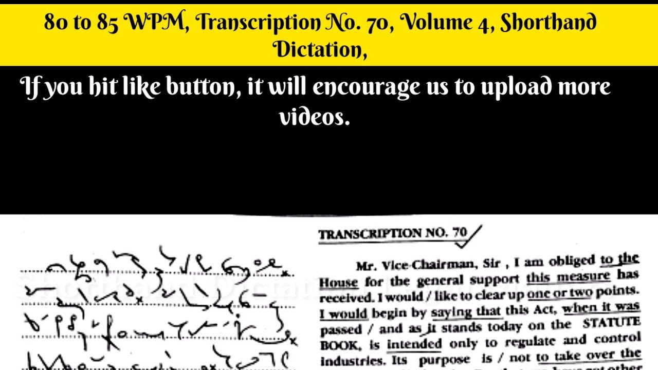 80 to 85 WPM, Transcription No  70, Volume 4, Kailash Chandra, With ouline & Text