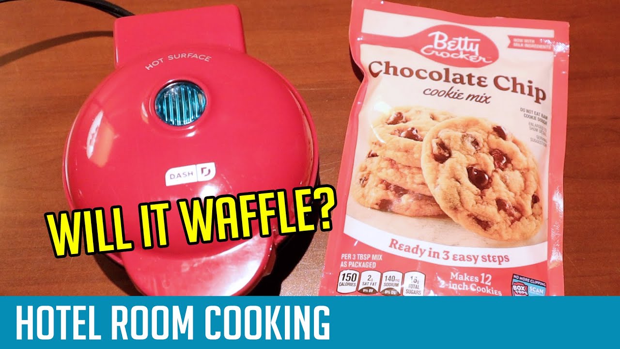 Betty Crocker Chocolate Chip Cookie Mix * Will It Waffle? * Hotel Cooking * Dash Mini Waffle Maker