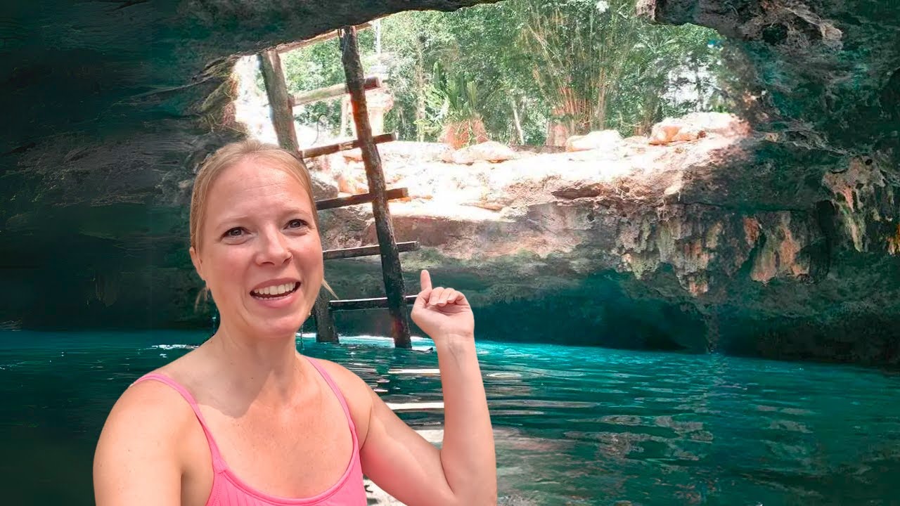 Underground Cave Swimming in a Mexican Cenote