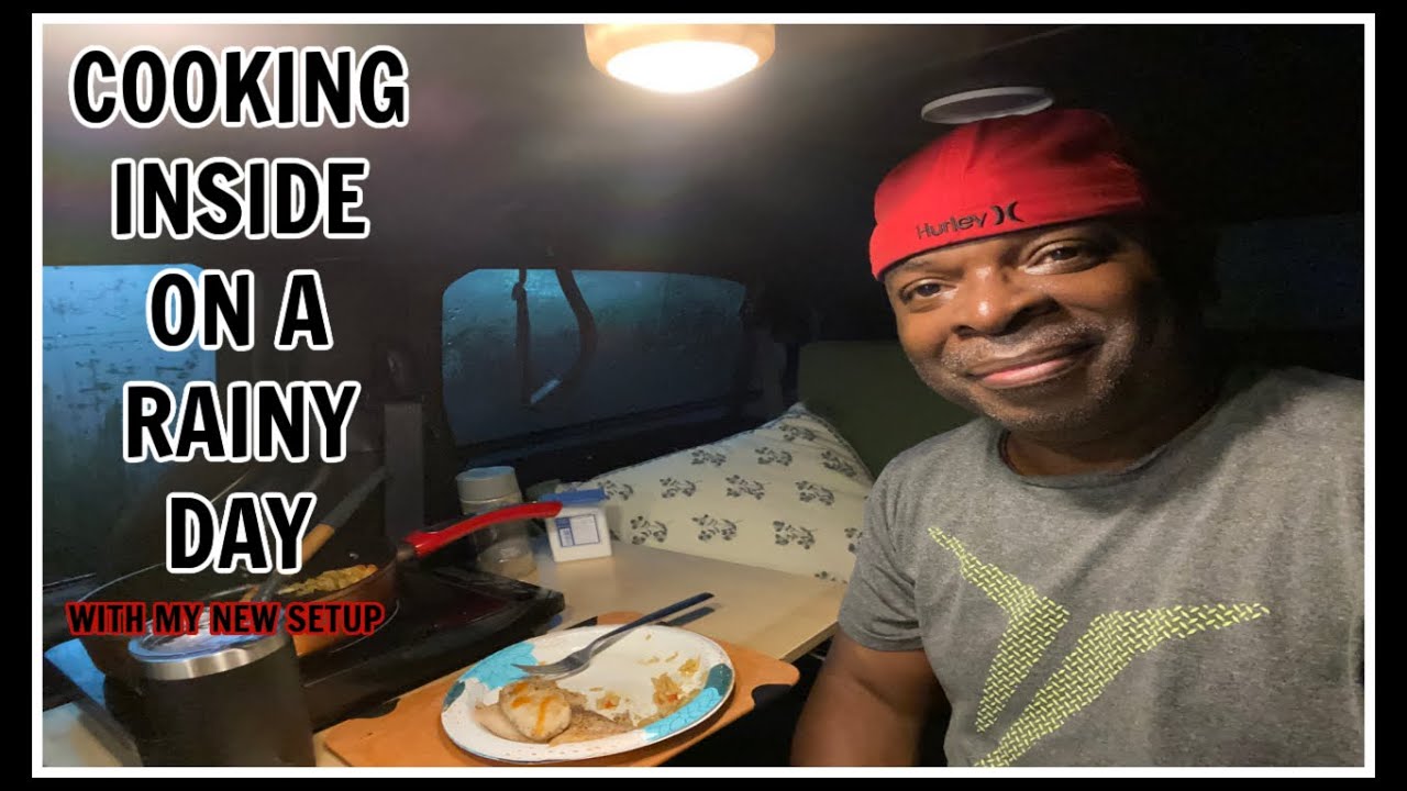 Living In A Minivan | Rainy Day | Cooking Inside
