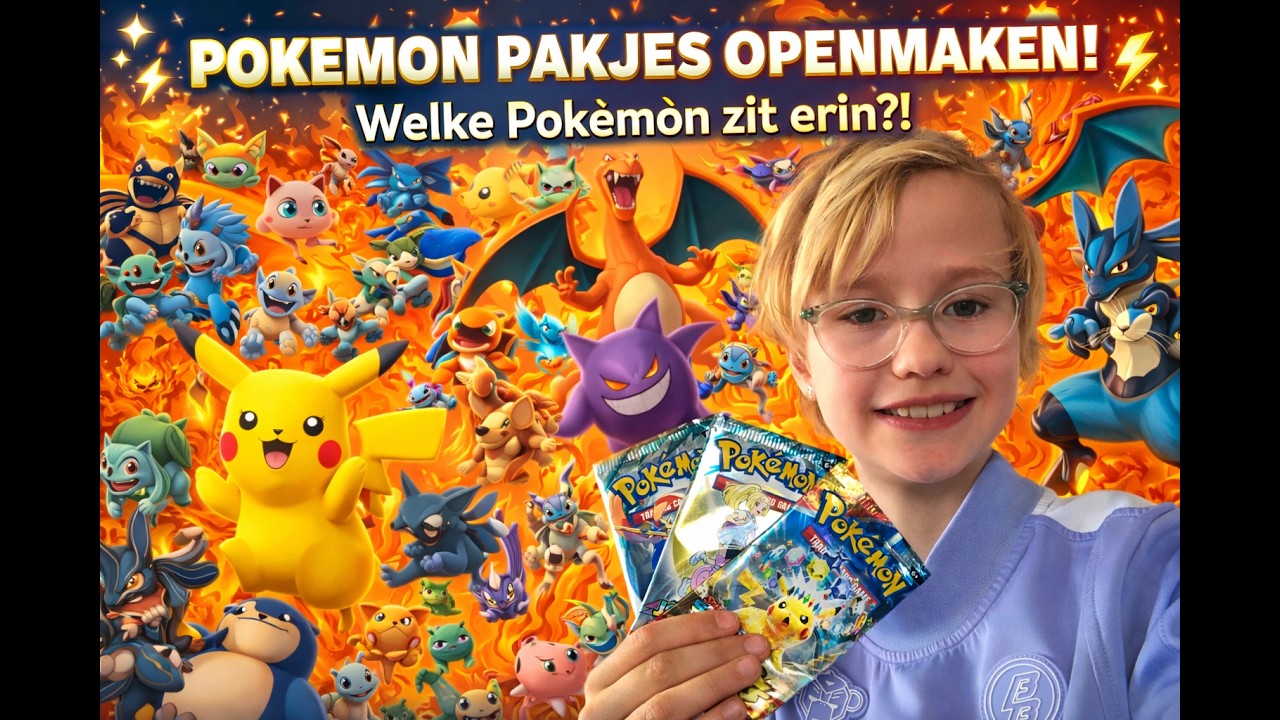 pokemon pakjes openmaken met Mirjam!