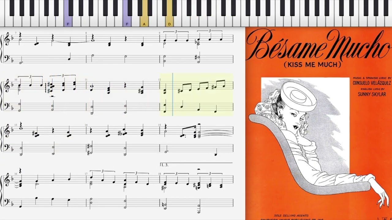 Besame Mucho by Consuelo Velazquez (1941, piano solo)