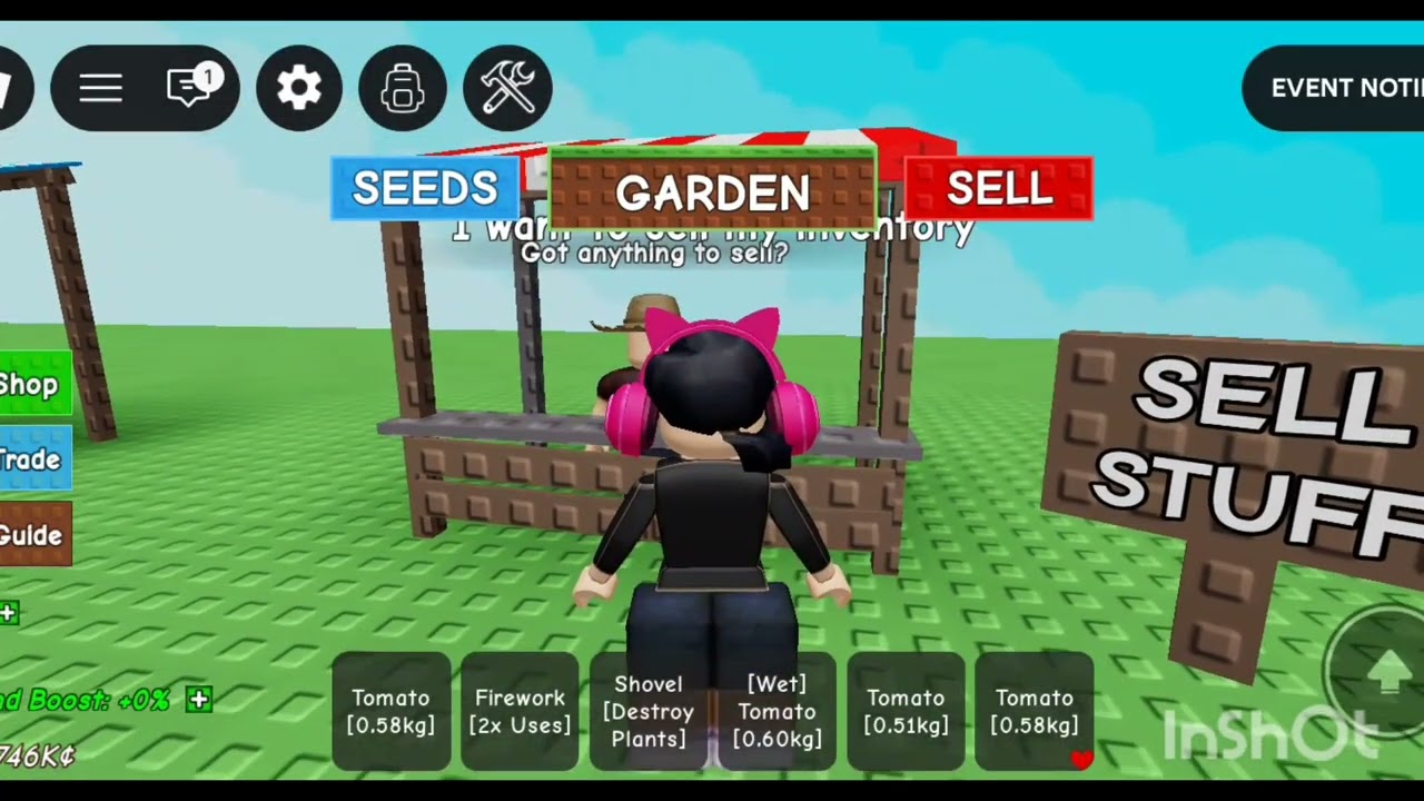 Jugando grow a garden con pili !!!! (Mi hermana ) (Me regalan cosas 😳)