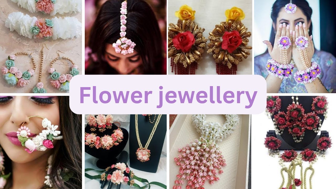Artificial flower jewellery||flower jewellery designs||jewellery ideas