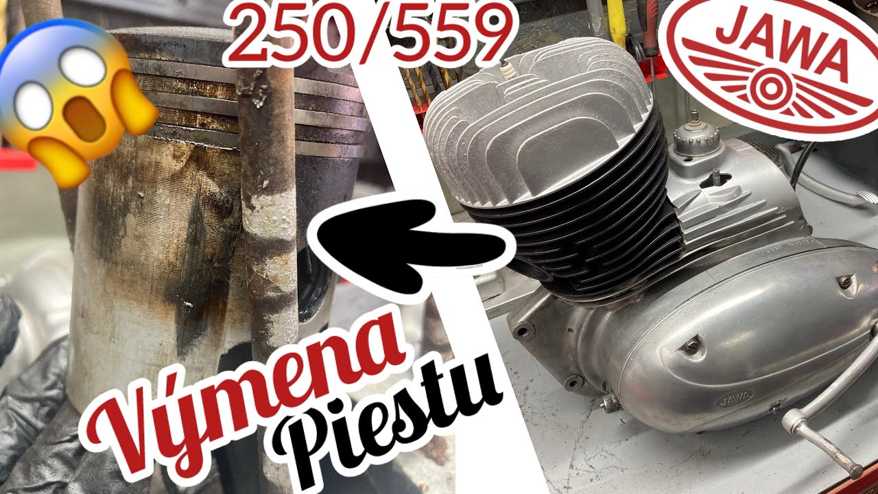 Jawa 250/559 Panelka SERVIS MOTORA (výmena piestu)