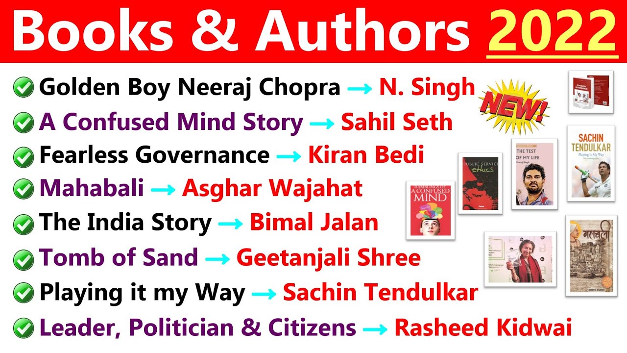Books and Authors 2022 | Current Affairs 2022 | Most Important MCQs