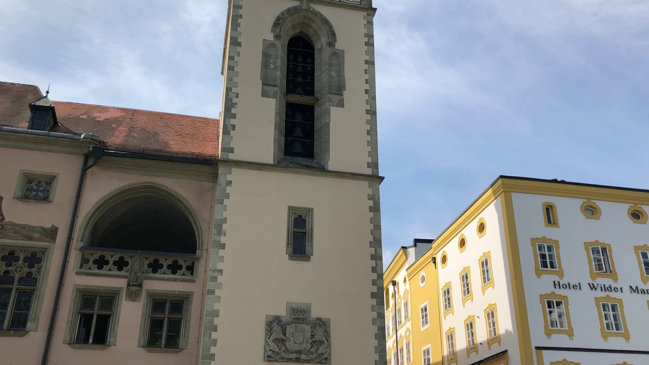 Passau Rathaus Altstadt und Festung Veste Oberhaus Hitzewelle Sommer 2018