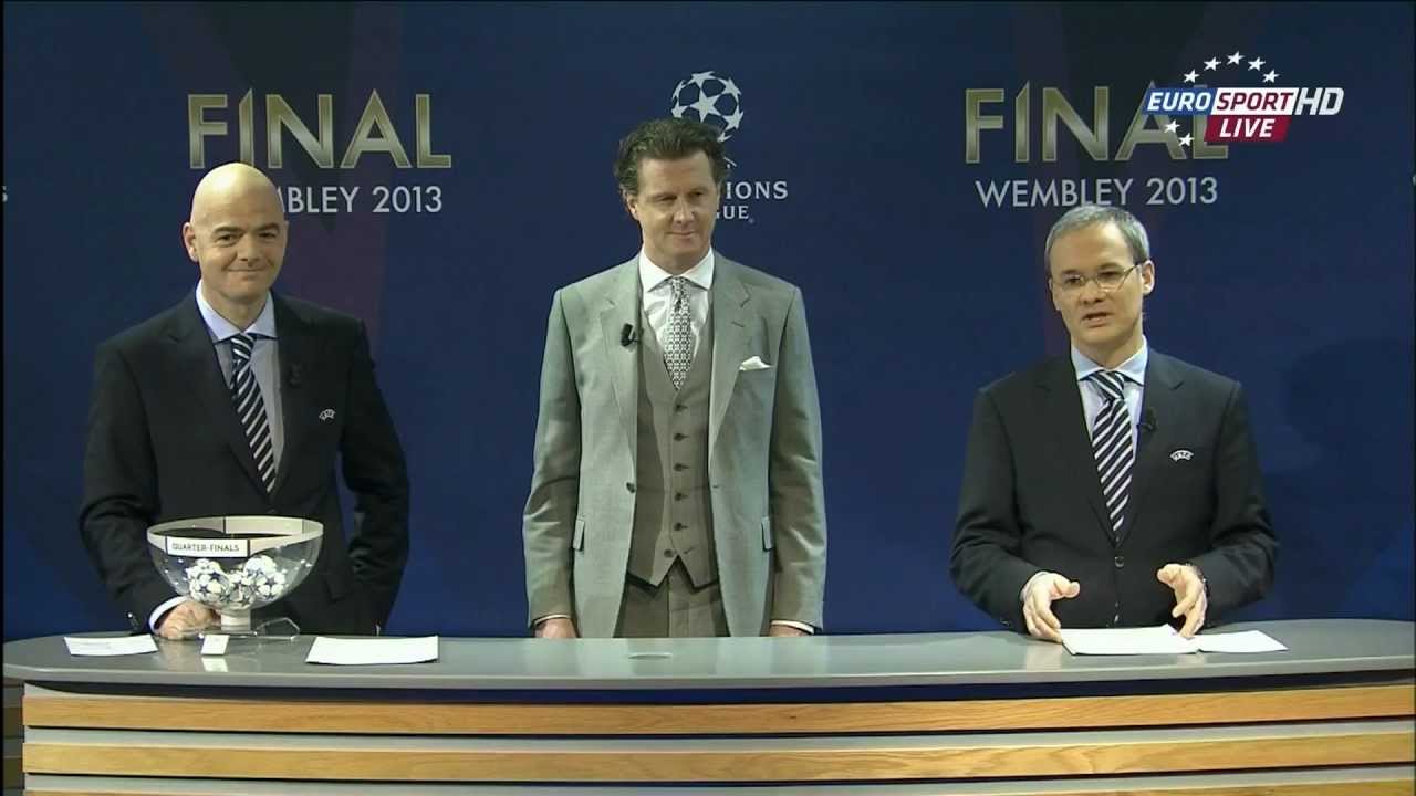UEFA Champions League - Draw of the Quarter Finals 2012/2013  [HD  1080p]