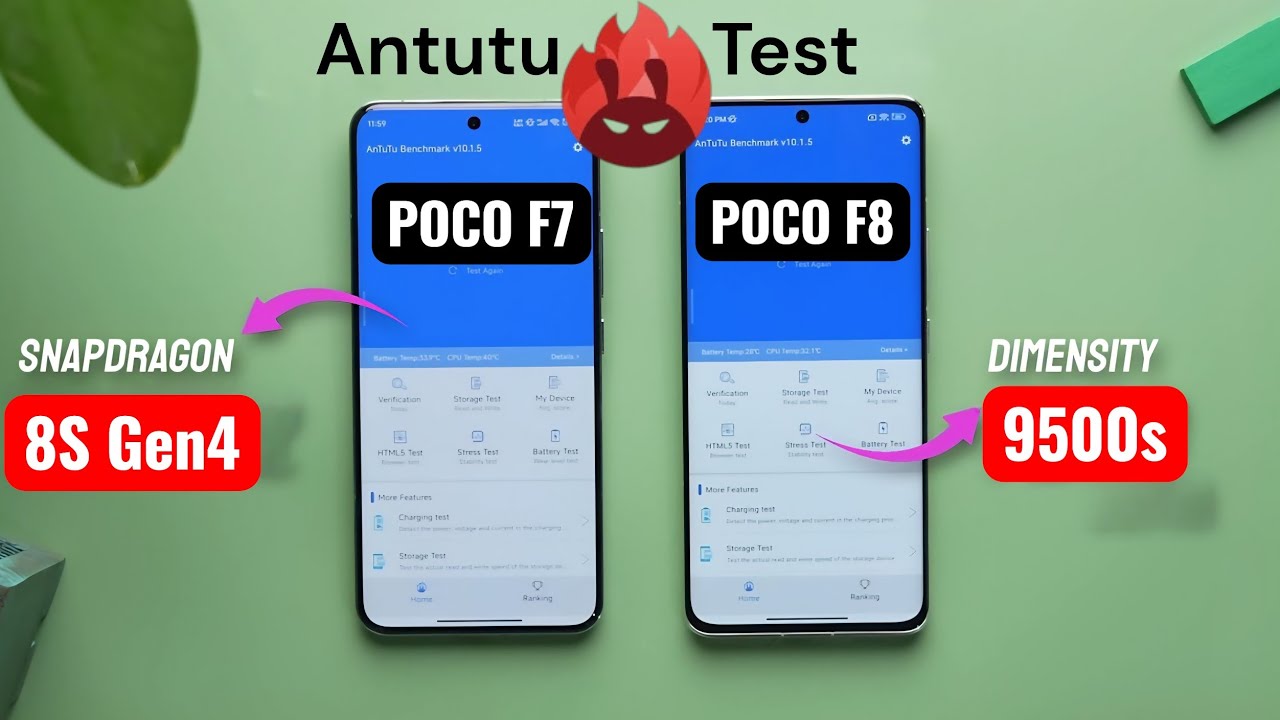 Тест Antutu POCO F8 против POCO F7 🔥🔥🔥 #pocof7 #pocof8
