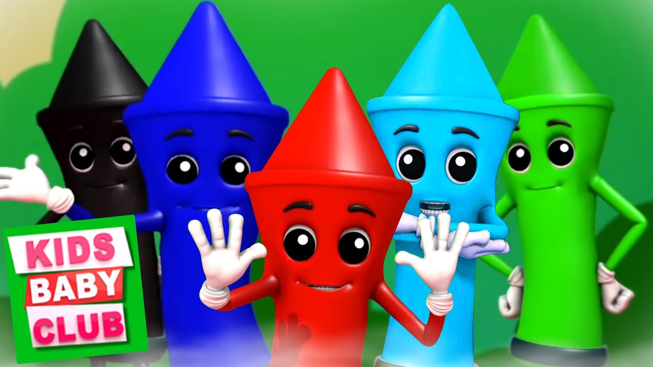 Crayons Color Song | Learning Videos for Kids | Nursery Rhymes & Baby Songs