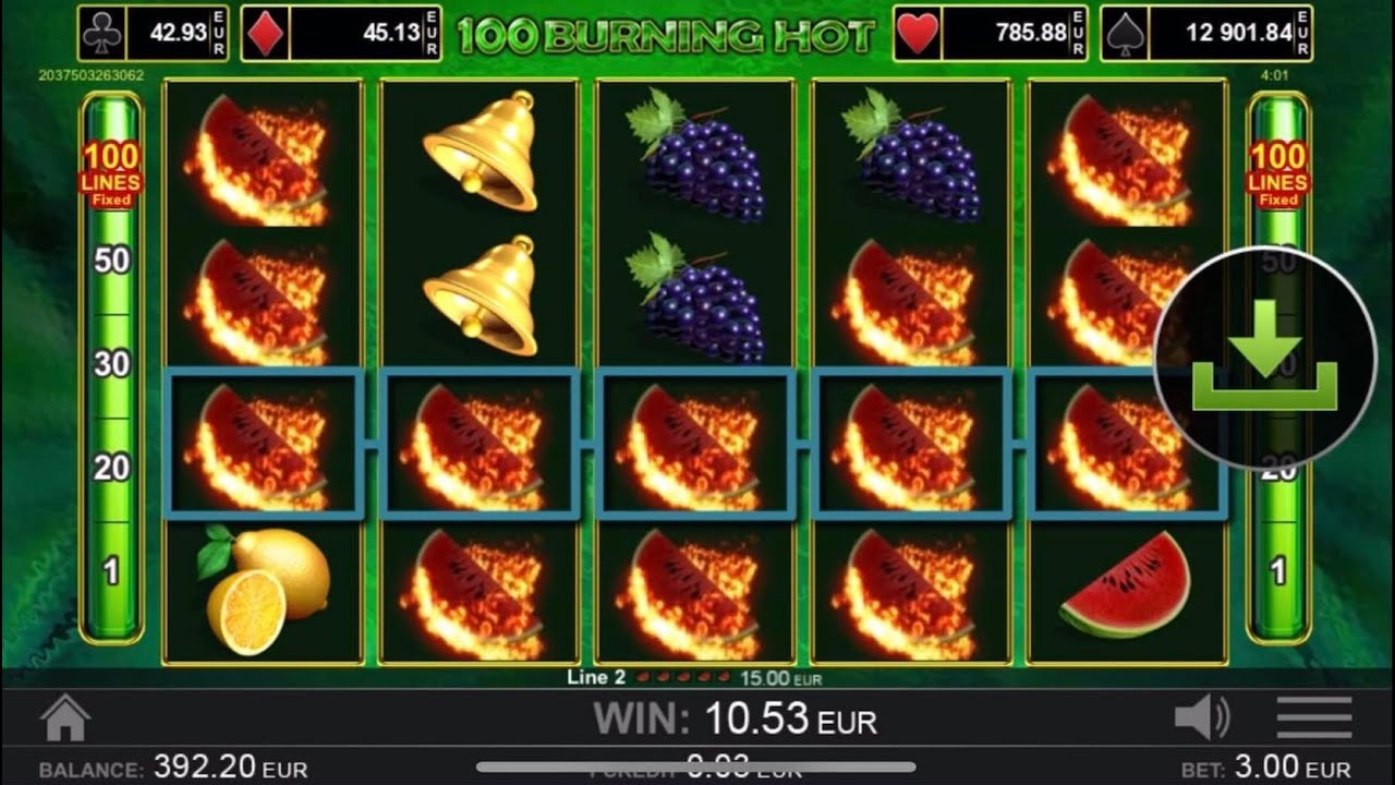 Страхотна игра в EGT 100 Burning Hot
