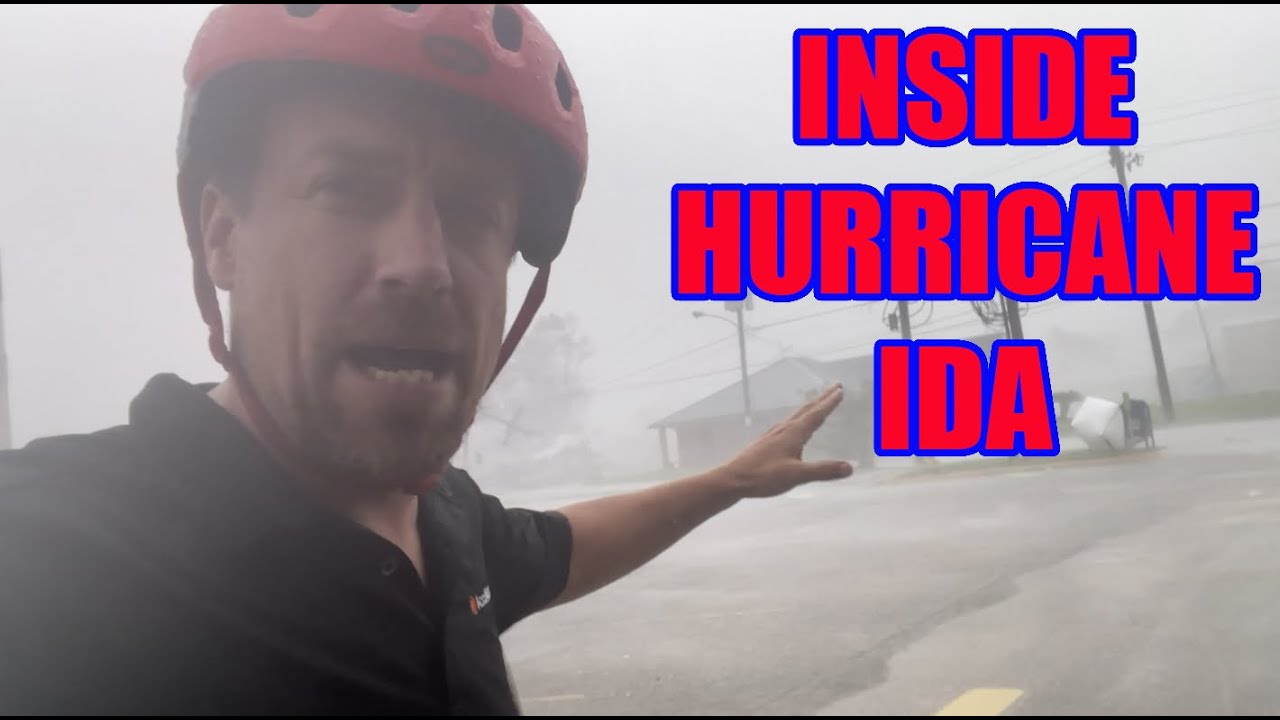 Extreme HURRICANE IDA eye wall and eye intercept in Dominator Fore from HOUMA to Lockport, LA.