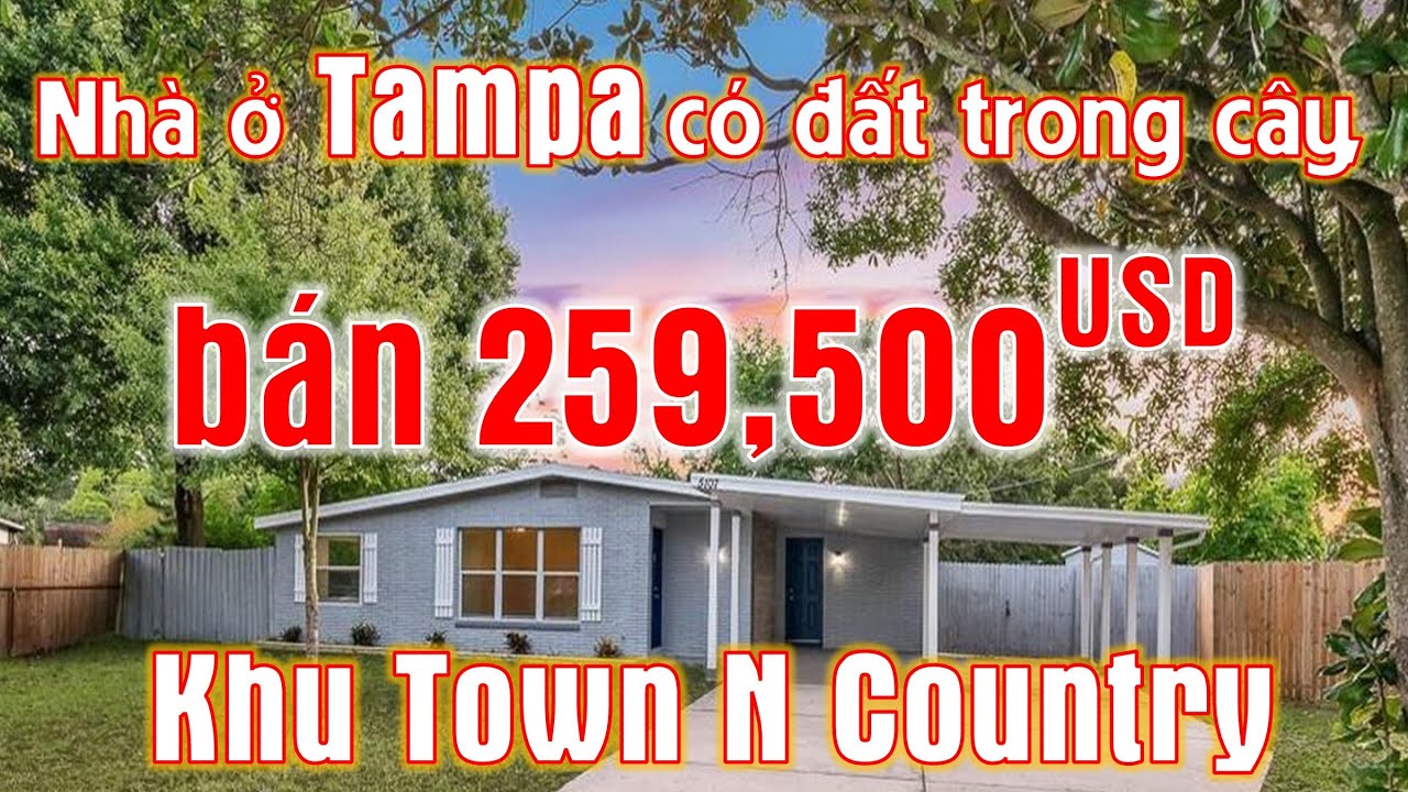 Nhà bán 259,500 USD ở Tampa có đất trồng cây (Vlog 236 -  Nhà cửa & Cuộc sống Mỹ)