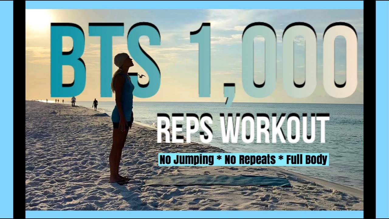 BTS 1000 Reps No Jumping Workout | No Repeats | Full Body