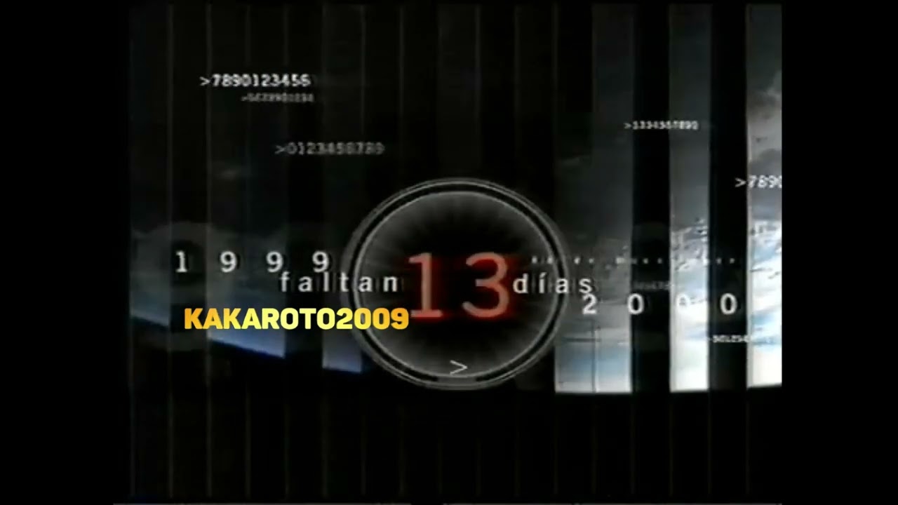 Bumper "FALTAN 12 DÍAS PARA EL DÍA DEL MILENIO" - Canal 12 Córdoba, LA TELE del 2000. 1999