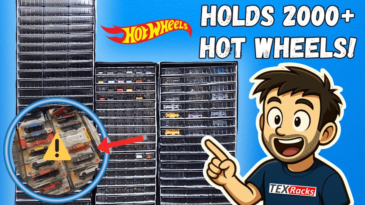 TexRacks — идеальное решение для хранения Hot Wheels для стен из гипсокартона и камня!
