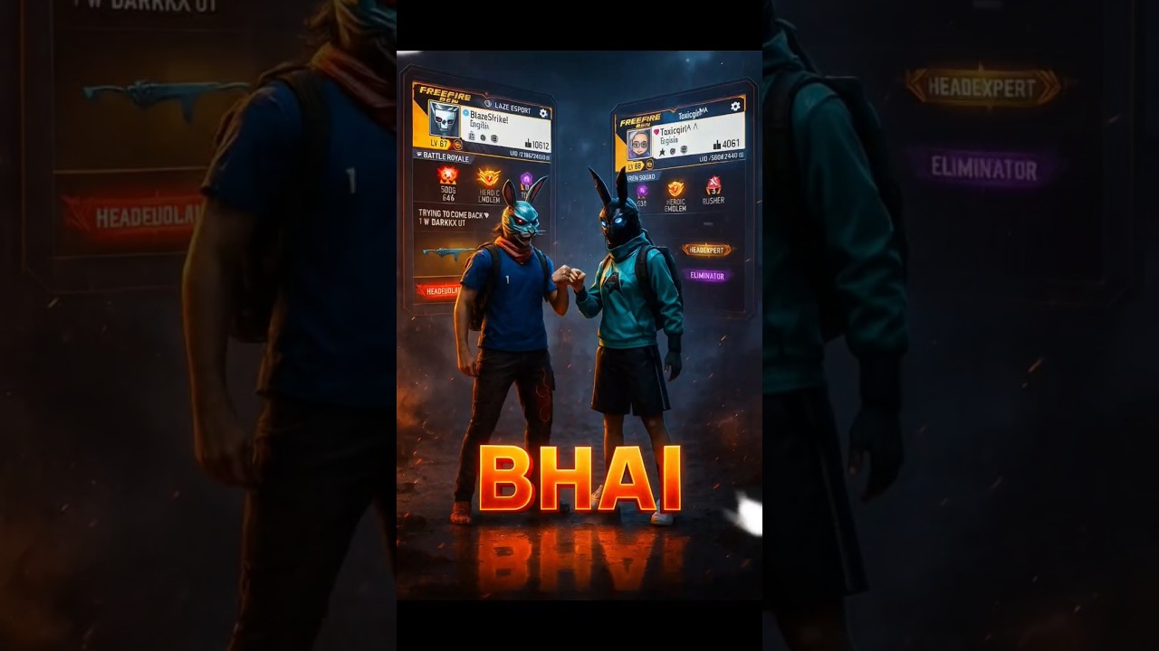 free fire trending video with brother chatgpt poster edit 