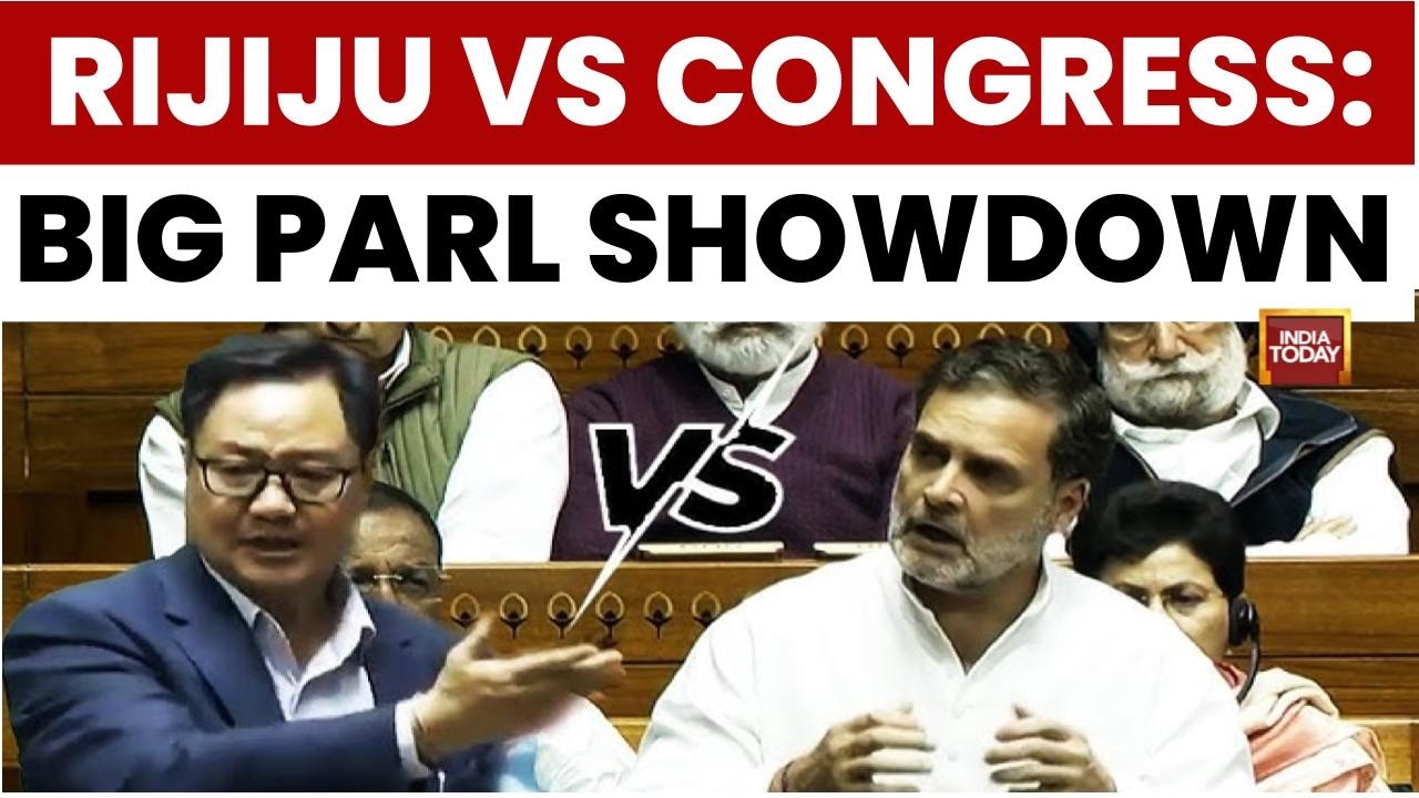 Kiren Rijiju Slams Congress Over Alleged Abuse Of Lok Sabha Speaker Om Birla | India Today News